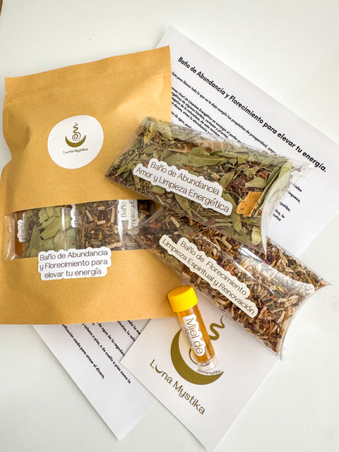 Kit Baño de abundancia y florecimiento para elevar tu energía.