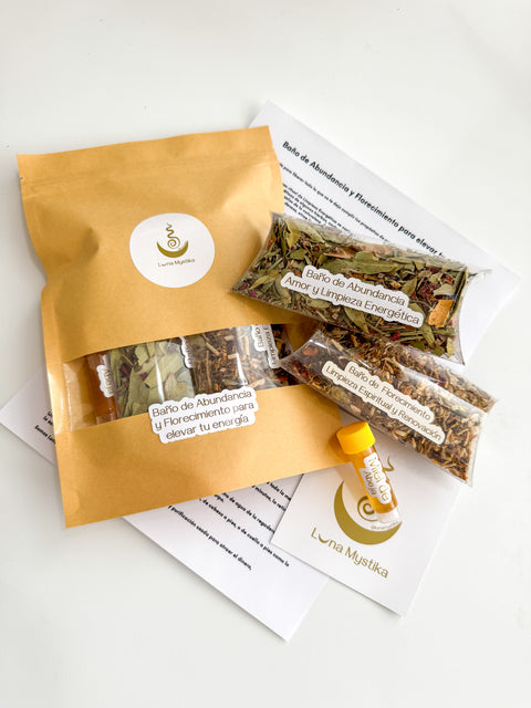 Kit Baño de abundancia y florecimiento para elevar tu energía.