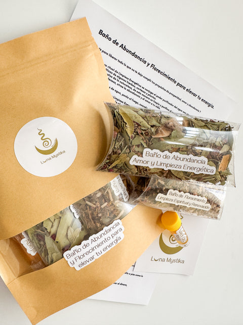 Kit Baño de abundancia y florecimiento para elevar tu energía.