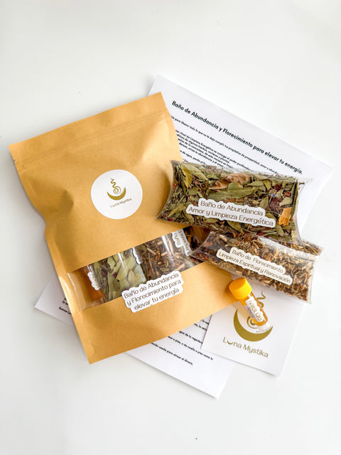 Kit Baño de abundancia y florecimiento para elevar tu energía.