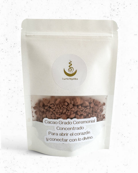 Cacao grado ceremonial concentrado, granulado premium 100 gr.