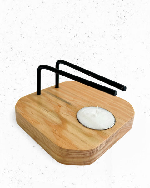 Base para palo santo, madera de pino