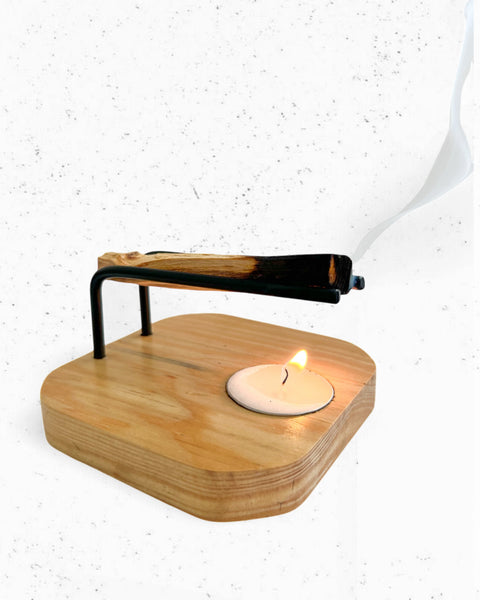 Kit Base de madera de pino para palo santo