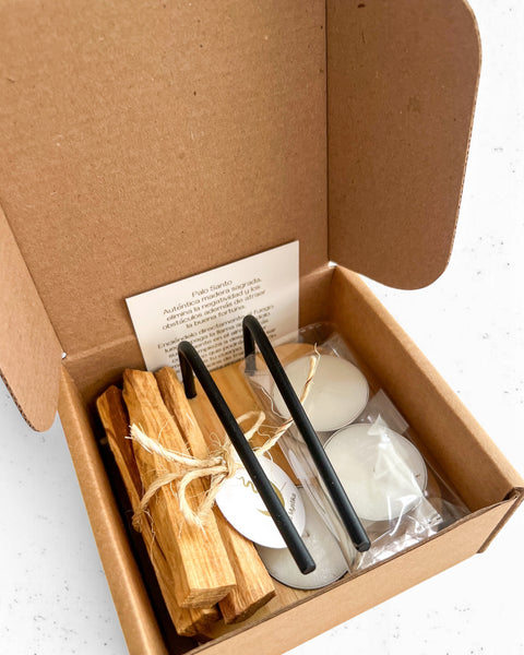 Kit Base de madera de pino para palo santo