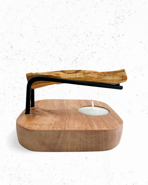 Kit Base de madera de caoba para palo santo