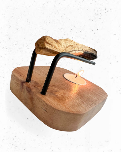 Kit Base de madera de caoba para palo santo