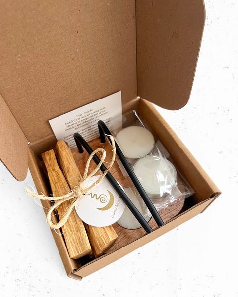 Kit Base de madera de caoba para palo santo