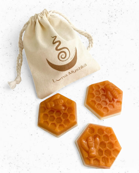 3 Jabones Miel de abeja hexagonal