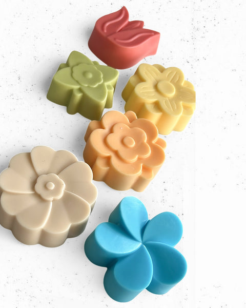 Juego de 6 Jabones flores de colores